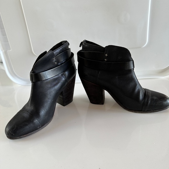 Rag & Bone Harrow Boot bootie black leather 39 - Picture 5 of 7